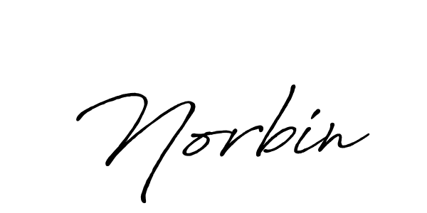 Use a signature maker to create a handwritten signature online. With this signature software, you can design (Antro_Vectra_Bolder) your own signature for name Norbin. Norbin signature style 7 images and pictures png