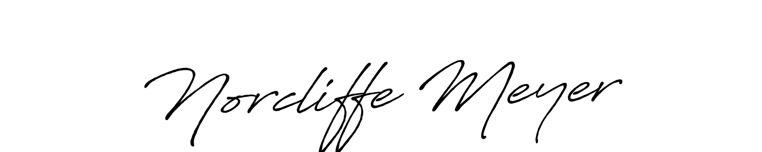 Create a beautiful signature design for name Norcliffe Meyer. With this signature (Antro_Vectra_Bolder) fonts, you can make a handwritten signature for free. Norcliffe Meyer signature style 7 images and pictures png