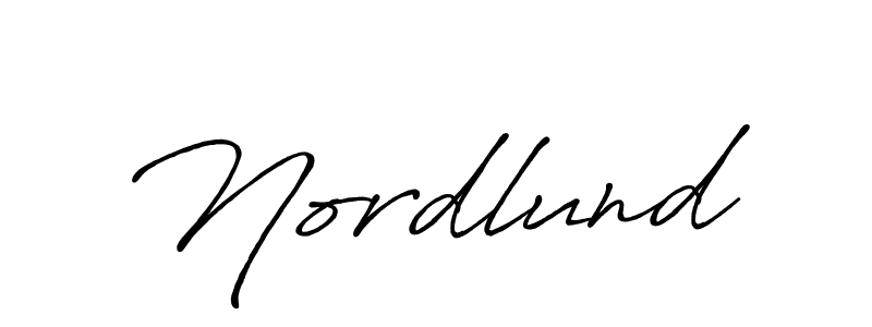 Nordlund stylish signature style. Best Handwritten Sign (Antro_Vectra_Bolder) for my name. Handwritten Signature Collection Ideas for my name Nordlund. Nordlund signature style 7 images and pictures png