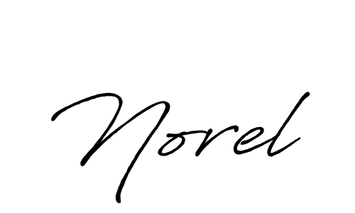 Design your own signature with our free online signature maker. With this signature software, you can create a handwritten (Antro_Vectra_Bolder) signature for name Norel. Norel signature style 7 images and pictures png