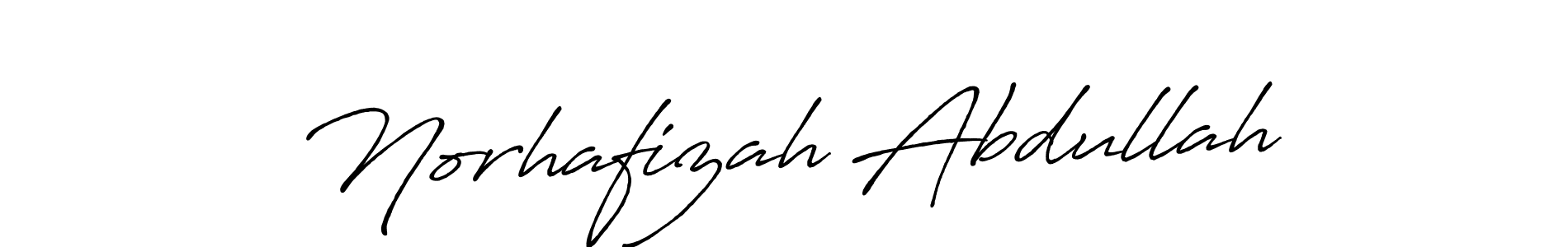 Make a beautiful signature design for name Norhafizah Abdullah. With this signature (Antro_Vectra_Bolder) style, you can create a handwritten signature for free. Norhafizah Abdullah signature style 7 images and pictures png