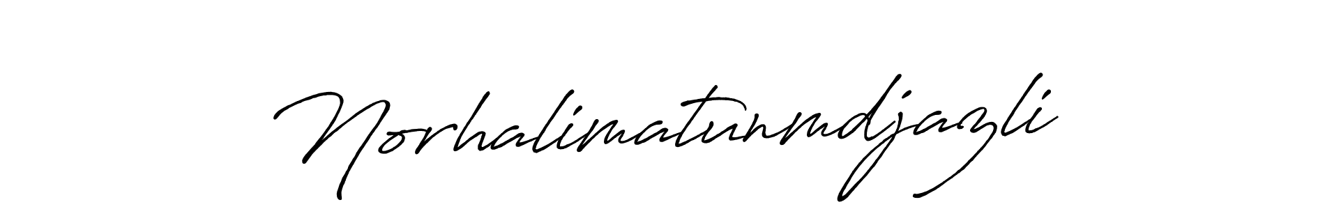 How to make Norhalimatunmdjazli name signature. Use Antro_Vectra_Bolder style for creating short signs online. This is the latest handwritten sign. Norhalimatunmdjazli signature style 7 images and pictures png