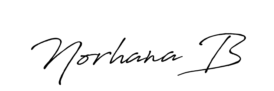 It looks lik you need a new signature style for name Norhana B. Design unique handwritten (Antro_Vectra_Bolder) signature with our free signature maker in just a few clicks. Norhana B signature style 7 images and pictures png