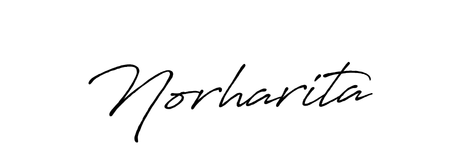 Use a signature maker to create a handwritten signature online. With this signature software, you can design (Antro_Vectra_Bolder) your own signature for name Norharita. Norharita signature style 7 images and pictures png