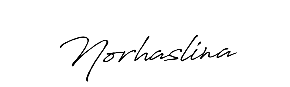 Make a beautiful signature design for name Norhaslina. With this signature (Antro_Vectra_Bolder) style, you can create a handwritten signature for free. Norhaslina signature style 7 images and pictures png