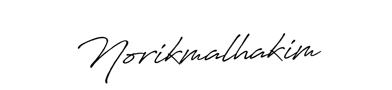 Make a beautiful signature design for name Norikmalhakim. With this signature (Antro_Vectra_Bolder) style, you can create a handwritten signature for free. Norikmalhakim signature style 7 images and pictures png