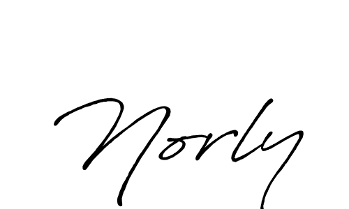 Design your own signature with our free online signature maker. With this signature software, you can create a handwritten (Antro_Vectra_Bolder) signature for name Norly. Norly signature style 7 images and pictures png