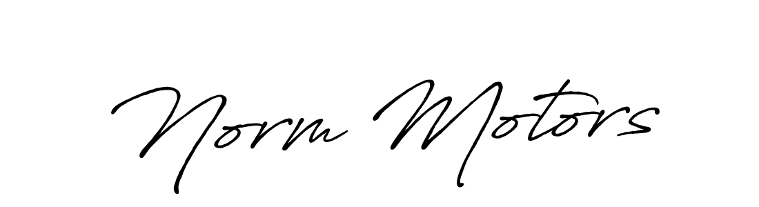 You should practise on your own different ways (Antro_Vectra_Bolder) to write your name (Norm Motors) in signature. don't let someone else do it for you. Norm Motors signature style 7 images and pictures png