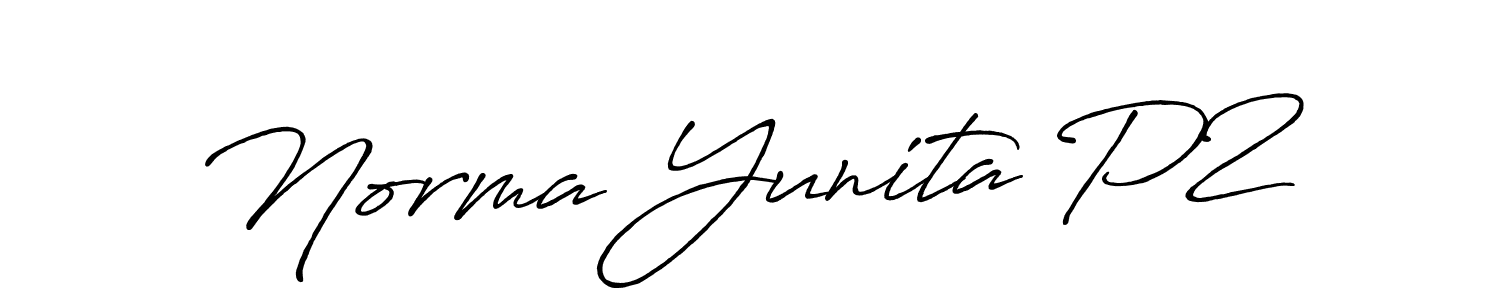 Make a beautiful signature design for name Norma Yunita P2. With this signature (Antro_Vectra_Bolder) style, you can create a handwritten signature for free. Norma Yunita P2 signature style 7 images and pictures png