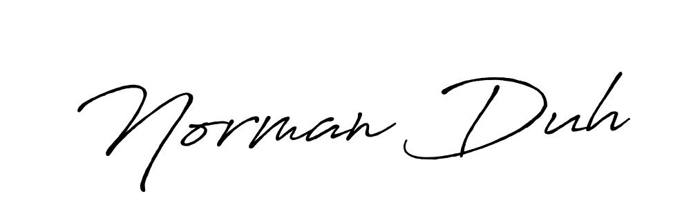 Make a beautiful signature design for name Norman Duh. With this signature (Antro_Vectra_Bolder) style, you can create a handwritten signature for free. Norman Duh signature style 7 images and pictures png