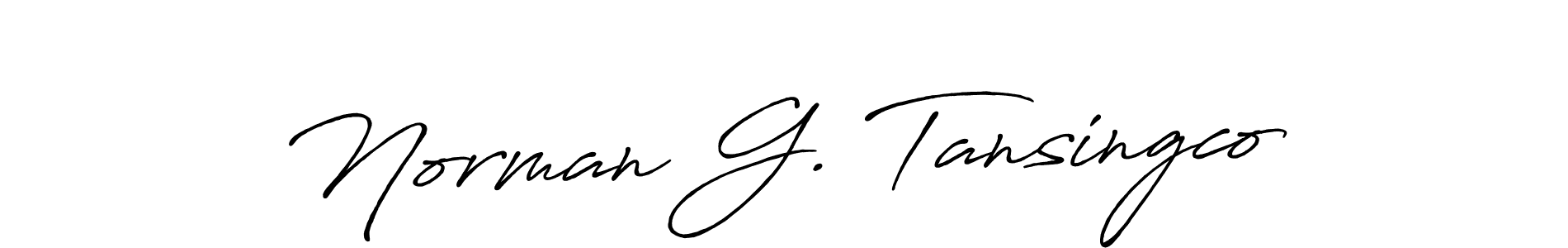 Design your own signature with our free online signature maker. With this signature software, you can create a handwritten (Antro_Vectra_Bolder) signature for name Norman G. Tansingco. Norman G. Tansingco signature style 7 images and pictures png