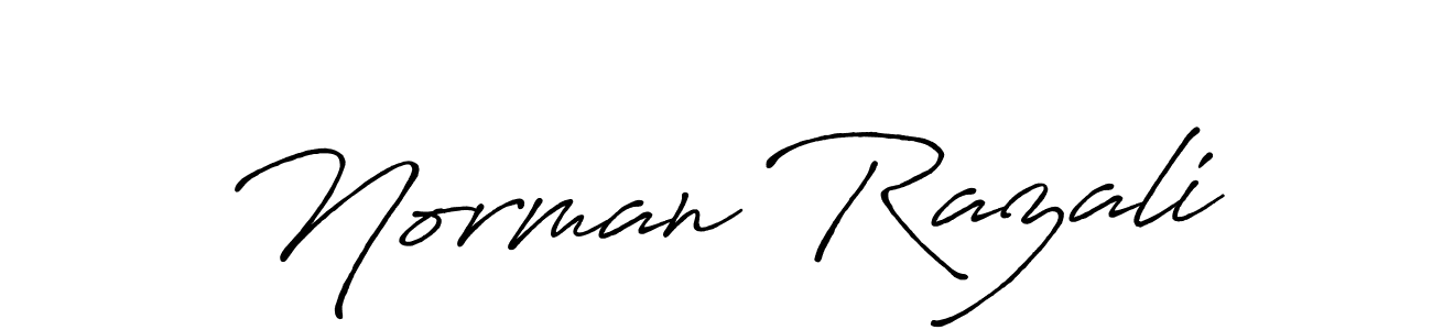 Design your own signature with our free online signature maker. With this signature software, you can create a handwritten (Antro_Vectra_Bolder) signature for name Norman Razali. Norman Razali signature style 7 images and pictures png