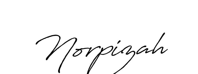 Make a beautiful signature design for name Norpizah. With this signature (Antro_Vectra_Bolder) style, you can create a handwritten signature for free. Norpizah signature style 7 images and pictures png