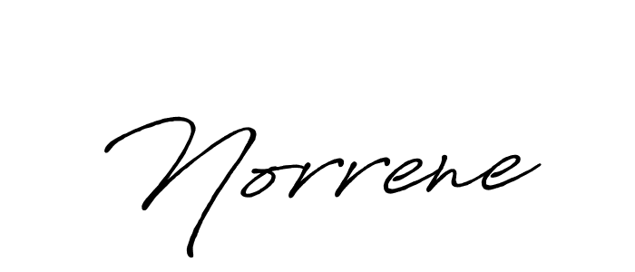 Make a beautiful signature design for name Norrene. With this signature (Antro_Vectra_Bolder) style, you can create a handwritten signature for free. Norrene signature style 7 images and pictures png