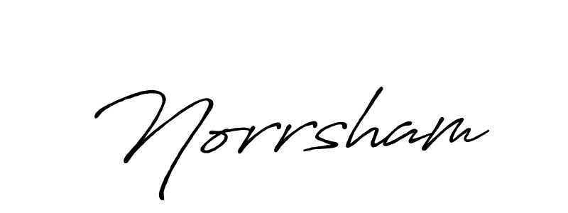 Norrsham stylish signature style. Best Handwritten Sign (Antro_Vectra_Bolder) for my name. Handwritten Signature Collection Ideas for my name Norrsham. Norrsham signature style 7 images and pictures png