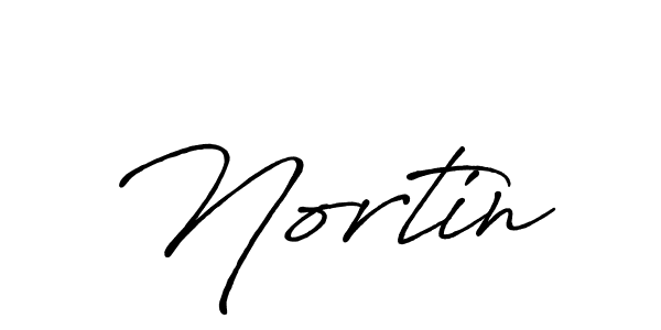 Use a signature maker to create a handwritten signature online. With this signature software, you can design (Antro_Vectra_Bolder) your own signature for name Nortin. Nortin signature style 7 images and pictures png