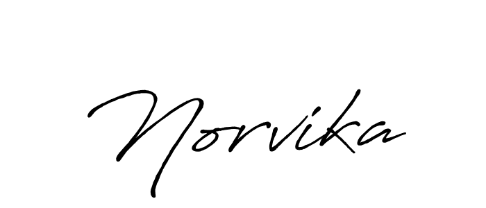 Use a signature maker to create a handwritten signature online. With this signature software, you can design (Antro_Vectra_Bolder) your own signature for name Norvika. Norvika signature style 7 images and pictures png