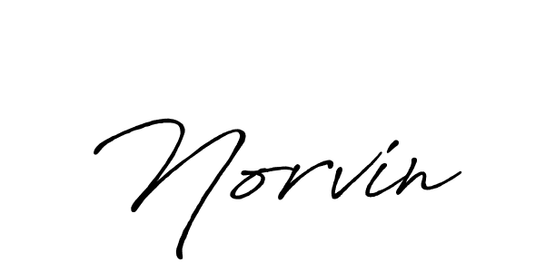 Use a signature maker to create a handwritten signature online. With this signature software, you can design (Antro_Vectra_Bolder) your own signature for name Norvin. Norvin signature style 7 images and pictures png