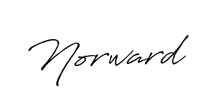 Norward stylish signature style. Best Handwritten Sign (Antro_Vectra_Bolder) for my name. Handwritten Signature Collection Ideas for my name Norward. Norward signature style 7 images and pictures png