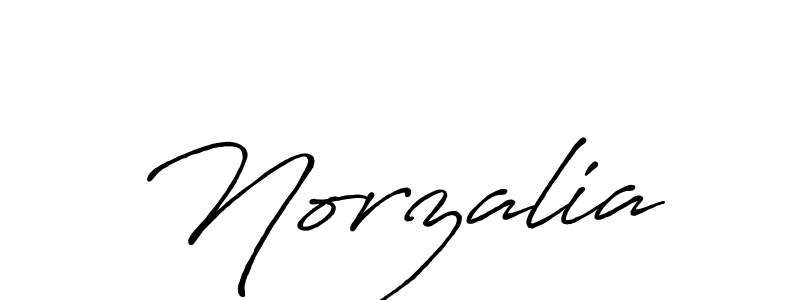 Make a beautiful signature design for name Norzalia. With this signature (Antro_Vectra_Bolder) style, you can create a handwritten signature for free. Norzalia signature style 7 images and pictures png