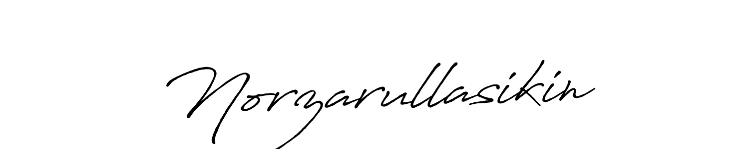 Use a signature maker to create a handwritten signature online. With this signature software, you can design (Antro_Vectra_Bolder) your own signature for name Norzarullasikin. Norzarullasikin signature style 7 images and pictures png