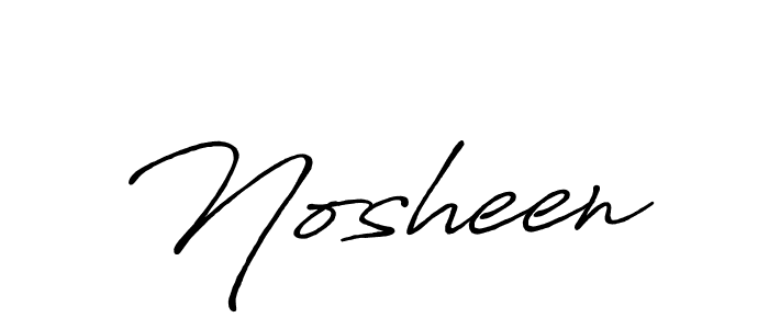 Design your own signature with our free online signature maker. With this signature software, you can create a handwritten (Antro_Vectra_Bolder) signature for name Nosheen. Nosheen signature style 7 images and pictures png