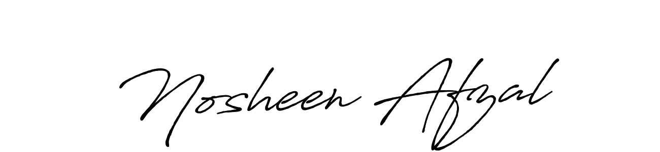 Design your own signature with our free online signature maker. With this signature software, you can create a handwritten (Antro_Vectra_Bolder) signature for name Nosheen Afzal. Nosheen Afzal signature style 7 images and pictures png