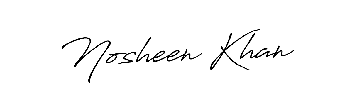 if you are searching for the best signature style for your name Nosheen Khan. so please give up your signature search. here we have designed multiple signature styles  using Antro_Vectra_Bolder. Nosheen Khan signature style 7 images and pictures png