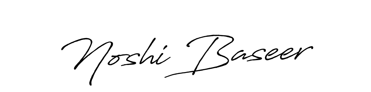 How to make Noshi Baseer name signature. Use Antro_Vectra_Bolder style for creating short signs online. This is the latest handwritten sign. Noshi Baseer signature style 7 images and pictures png