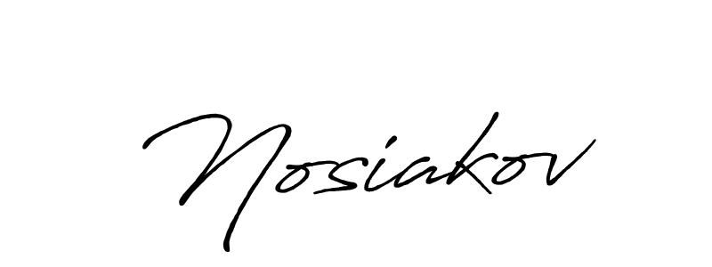 Use a signature maker to create a handwritten signature online. With this signature software, you can design (Antro_Vectra_Bolder) your own signature for name Nosiakov. Nosiakov signature style 7 images and pictures png