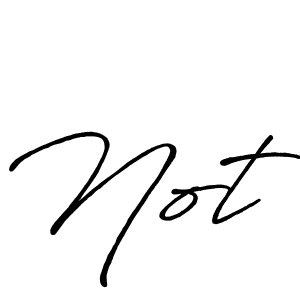 How to make Not signature? Antro_Vectra_Bolder is a professional autograph style. Create handwritten signature for Not name. Not signature style 7 images and pictures png