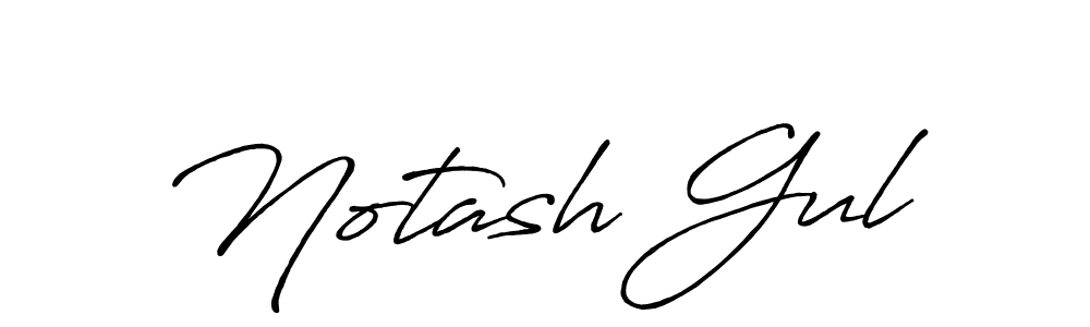 Make a beautiful signature design for name Notash Gul. Use this online signature maker to create a handwritten signature for free. Notash Gul signature style 7 images and pictures png