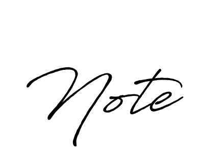 Design your own signature with our free online signature maker. With this signature software, you can create a handwritten (Antro_Vectra_Bolder) signature for name Note. Note signature style 7 images and pictures png