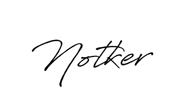 Use a signature maker to create a handwritten signature online. With this signature software, you can design (Antro_Vectra_Bolder) your own signature for name Notker. Notker signature style 7 images and pictures png