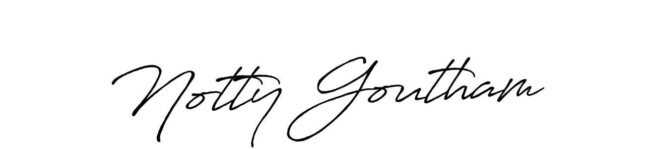 This is the best signature style for the Notty Goutham name. Also you like these signature font (Antro_Vectra_Bolder). Mix name signature. Notty Goutham signature style 7 images and pictures png