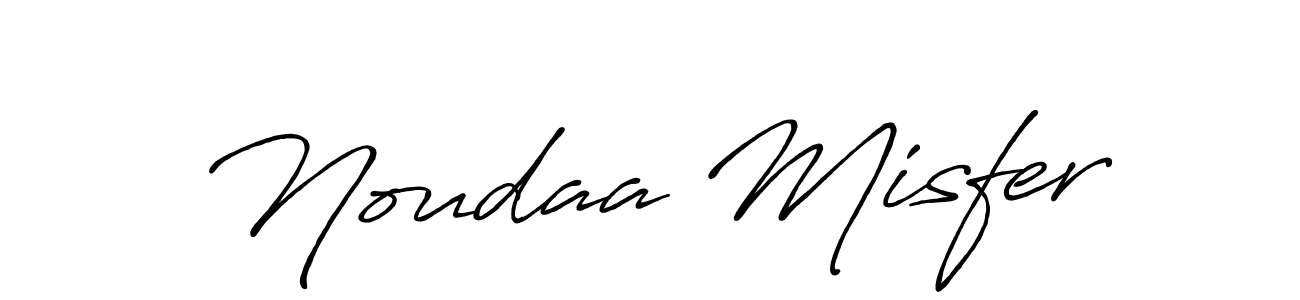 How to make Noudaa Misfer name signature. Use Antro_Vectra_Bolder style for creating short signs online. This is the latest handwritten sign. Noudaa Misfer signature style 7 images and pictures png