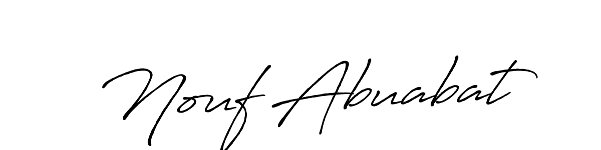 Make a short Nouf Abuabat signature style. Manage your documents anywhere anytime using Antro_Vectra_Bolder. Create and add eSignatures, submit forms, share and send files easily. Nouf Abuabat signature style 7 images and pictures png