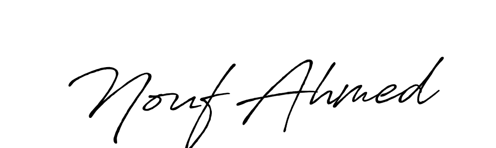 How to Draw Nouf Ahmed signature style? Antro_Vectra_Bolder is a latest design signature styles for name Nouf Ahmed. Nouf Ahmed signature style 7 images and pictures png