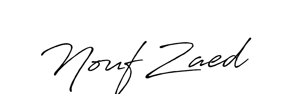 Also You can easily find your signature by using the search form. We will create Nouf Zaed name handwritten signature images for you free of cost using Antro_Vectra_Bolder sign style. Nouf Zaed signature style 7 images and pictures png