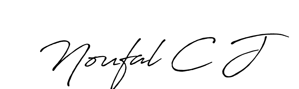 This is the best signature style for the Noufal C J name. Also you like these signature font (Antro_Vectra_Bolder). Mix name signature. Noufal C J signature style 7 images and pictures png