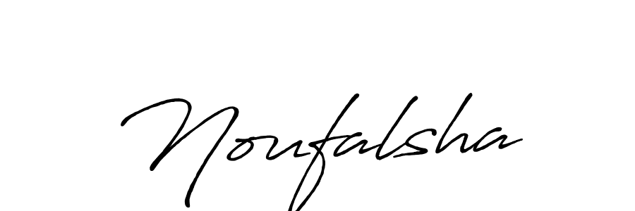 Make a beautiful signature design for name Noufalsha. With this signature (Antro_Vectra_Bolder) style, you can create a handwritten signature for free. Noufalsha signature style 7 images and pictures png