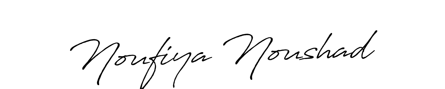 Also we have Noufiya Noushad name is the best signature style. Create professional handwritten signature collection using Antro_Vectra_Bolder autograph style. Noufiya Noushad signature style 7 images and pictures png