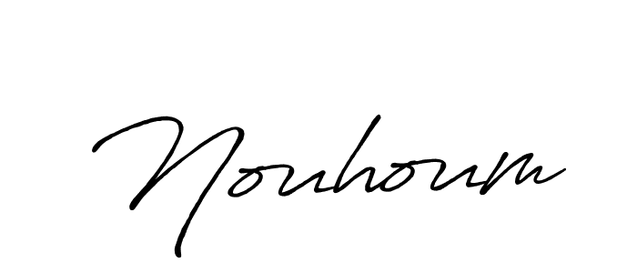 Create a beautiful signature design for name Nouhoum. With this signature (Antro_Vectra_Bolder) fonts, you can make a handwritten signature for free. Nouhoum signature style 7 images and pictures png