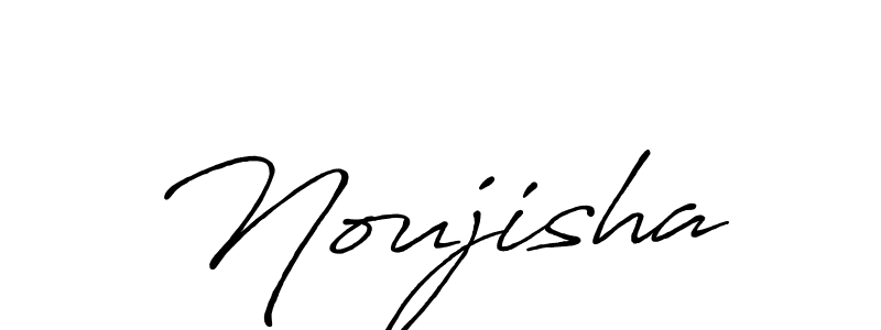 Use a signature maker to create a handwritten signature online. With this signature software, you can design (Antro_Vectra_Bolder) your own signature for name Noujisha. Noujisha signature style 7 images and pictures png