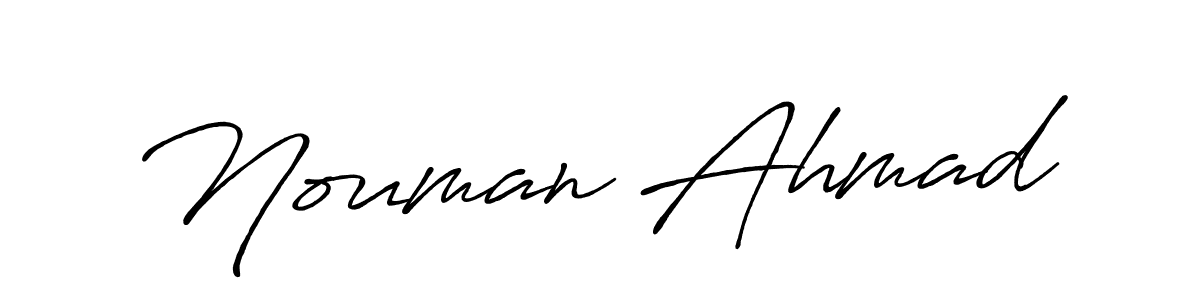 Also we have Nouman Ahmad name is the best signature style. Create professional handwritten signature collection using Antro_Vectra_Bolder autograph style. Nouman Ahmad signature style 7 images and pictures png