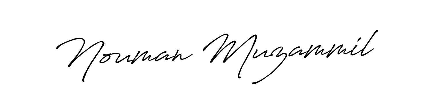 Create a beautiful signature design for name Nouman Muzammil. With this signature (Antro_Vectra_Bolder) fonts, you can make a handwritten signature for free. Nouman Muzammil signature style 7 images and pictures png