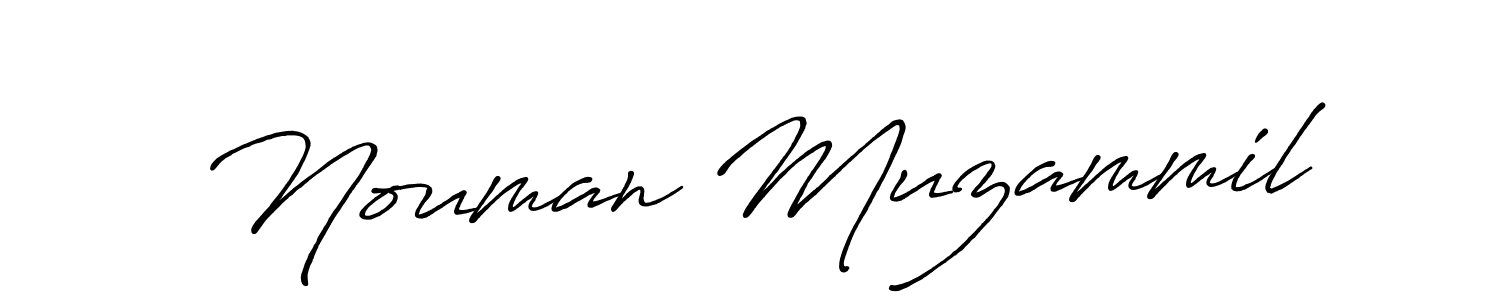 Create a beautiful signature design for name Nouman Muzammil. With this signature (Antro_Vectra_Bolder) fonts, you can make a handwritten signature for free. Nouman Muzammil signature style 7 images and pictures png