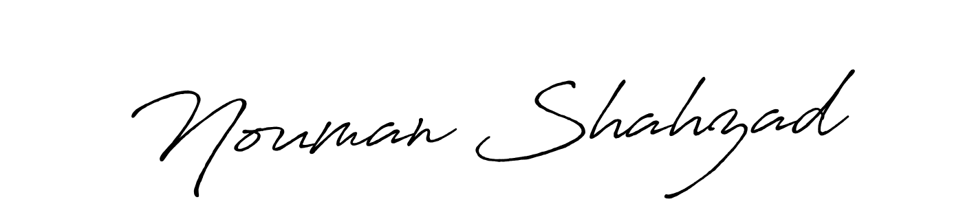 Create a beautiful signature design for name Nouman Shahzad. With this signature (Antro_Vectra_Bolder) fonts, you can make a handwritten signature for free. Nouman Shahzad signature style 7 images and pictures png