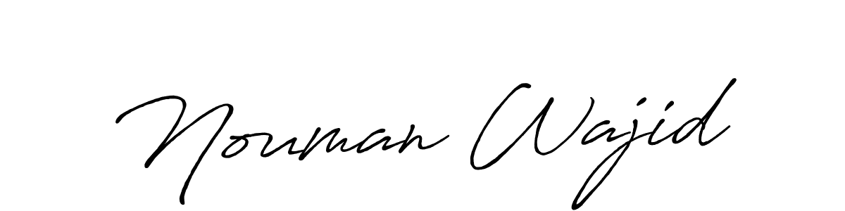 Use a signature maker to create a handwritten signature online. With this signature software, you can design (Antro_Vectra_Bolder) your own signature for name Nouman Wajid. Nouman Wajid signature style 7 images and pictures png