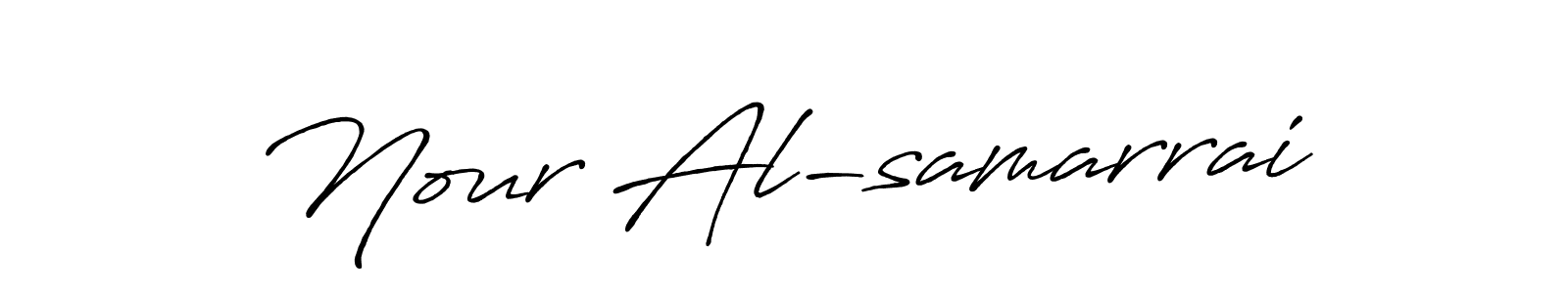 Nour Al-samarrai stylish signature style. Best Handwritten Sign (Antro_Vectra_Bolder) for my name. Handwritten Signature Collection Ideas for my name Nour Al-samarrai. Nour Al-samarrai signature style 7 images and pictures png